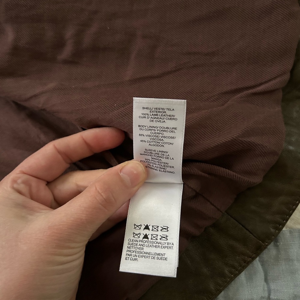 Lucky Brand Brown Leather Moto Jacket - Picture 9 of 10